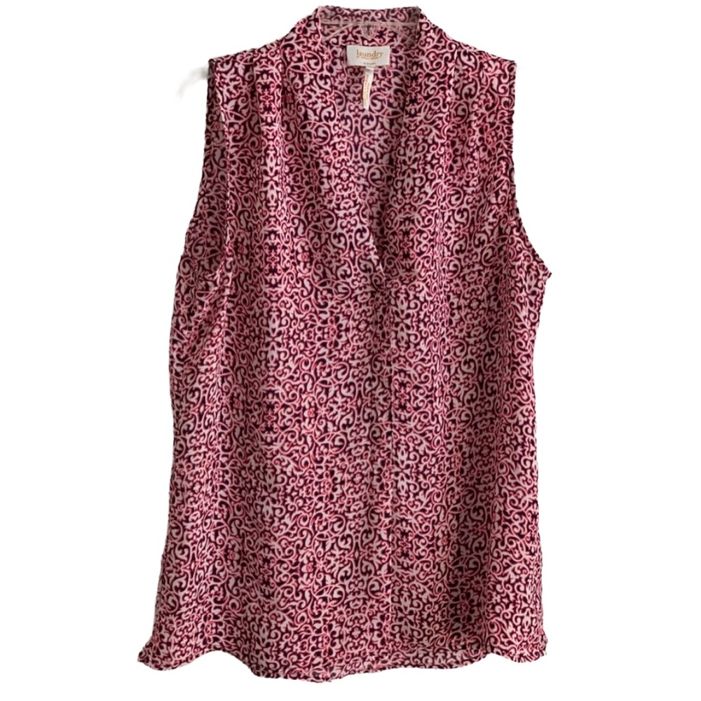 LAUNDRY Women’s Sleeveless V-neck Tank Top Shirt